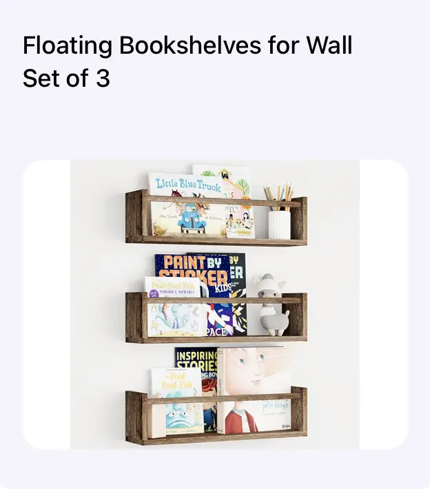 western nursery themed floating shelves
